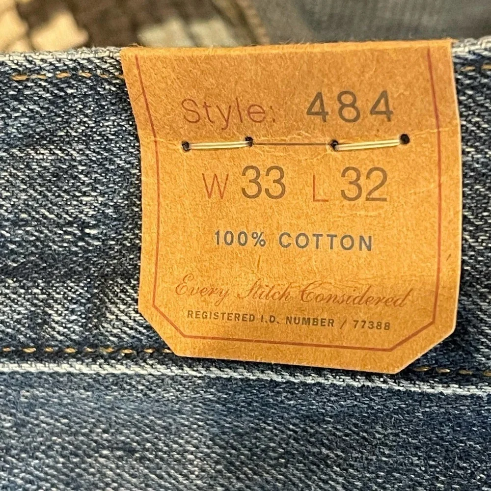 J. Crew 484 Slim-Fit High Rise Denim Straight Jeans Blue Men's Size 33 x 32 - Picture 14 of 15